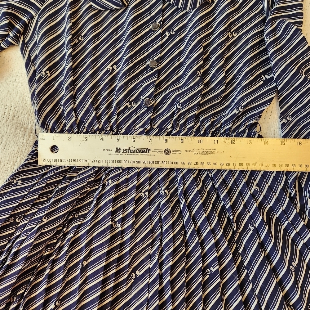 Striped Navy ERGE Dress Size 12 - Picture 11 of 15